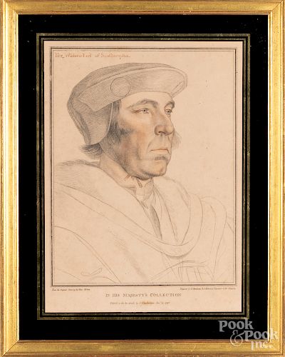 Two printed portraits, after Hans Holbein