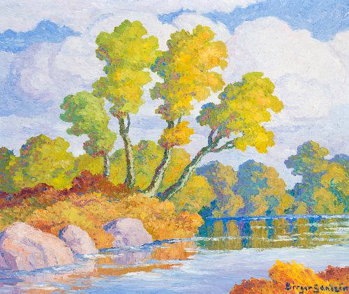Birger Sandzén (1871-1954), Autumn (Smoky Hill River, Kansas)