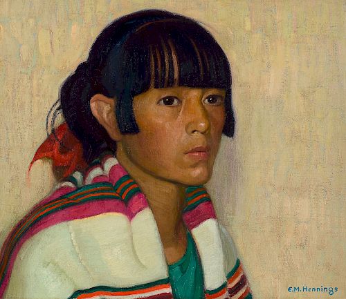E.Martin Hennings (1886-1956), Taos Indian Maiden