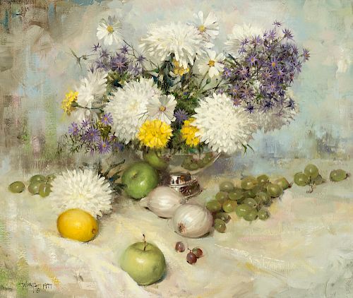 Clark Hulings (1922-2011), Chrysanthemums