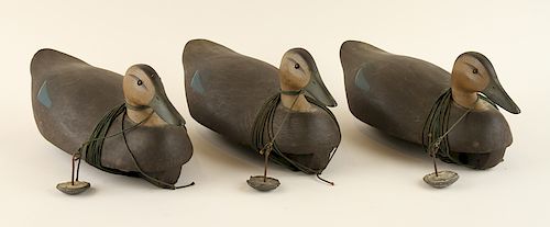 COLLECTION OF 3 KEN HARRIS SIGNED WOOD DECOYS
