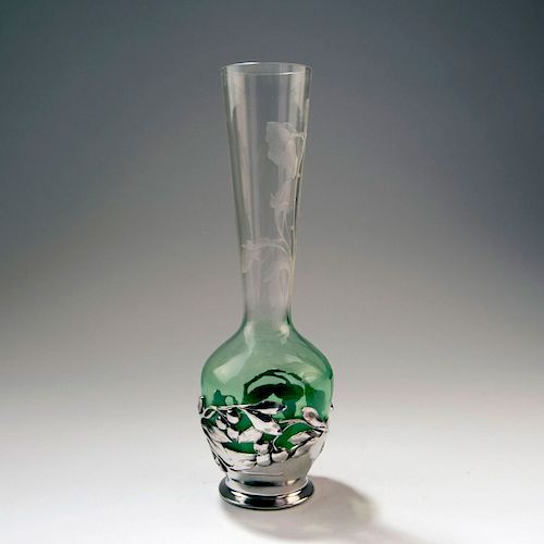 Vase with metal mounting by WMF, Geislingen, 1901/02