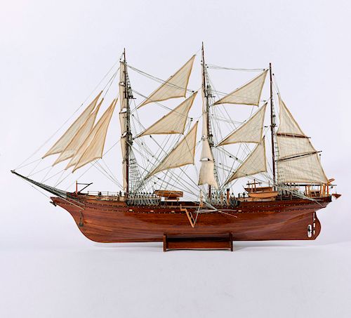Model three-masted barque