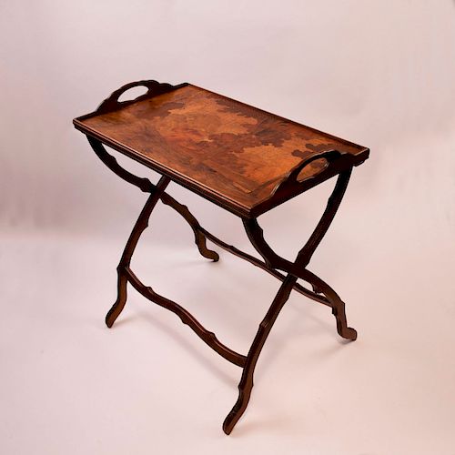 Folding table with tray, c. 1910