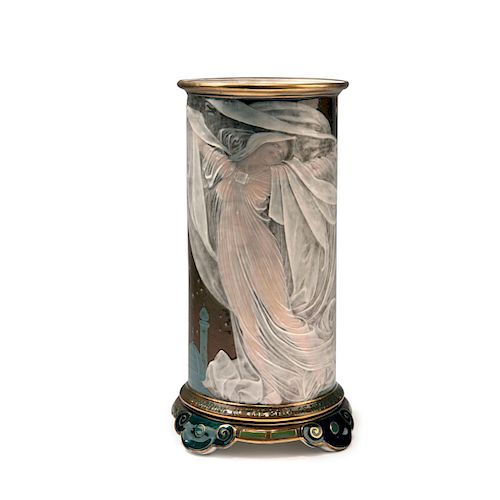 Important Pate sur pate vase after a poem of the Persian writer Omar Khayyam, c. 1880