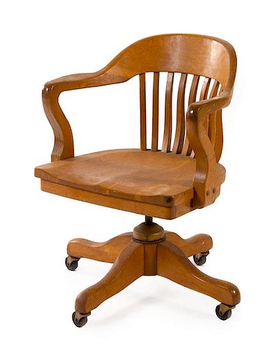 Roger Brown's Oak Studio Chair Height 32 inches.