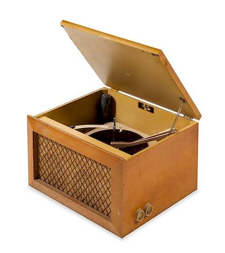 A Silvertone Cased Record Player Width of case 18 1/4 inches.