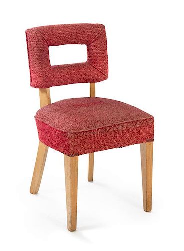 A Modern Open-Back Dining Chair Height 32 1/2 inches.