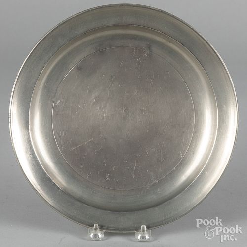 Large New York pewter plate, etc.