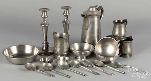 Pewter tablewares ,19th c., etc.