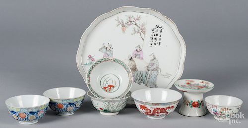 Group of Chinese famille rose porcelain.