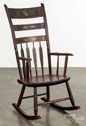 New England painted rocking chair, 19th c.