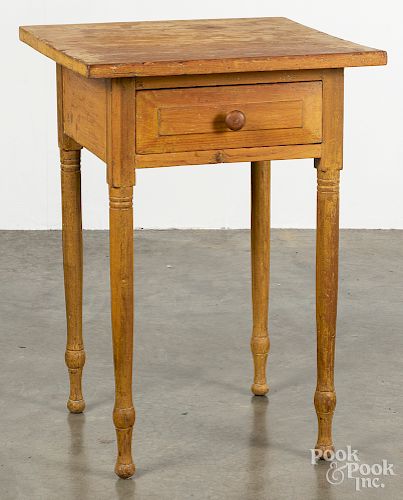 Sheraton painted pine one-drawer stand, 19th c.