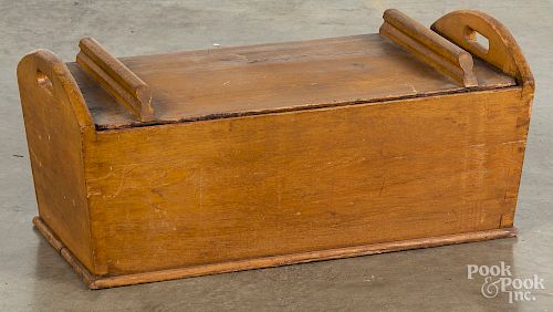 Painted pine doughbox, 19th c.