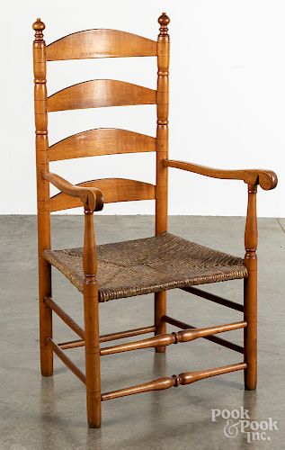 Ladderback armchair, 19th c.