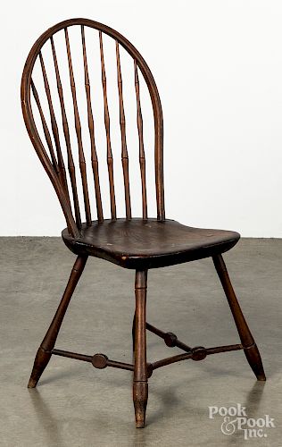Bowback Windsor side chair, early 19th c.
