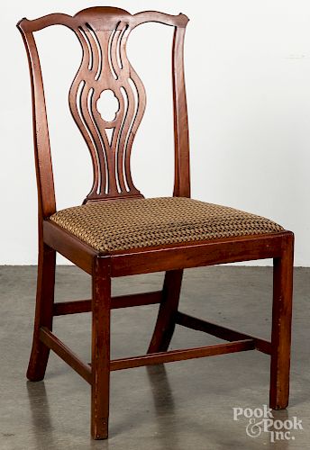 George III mahogany dining chair, late 18th c.