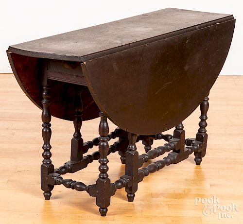 Stained pine gateleg table, ca. 1900