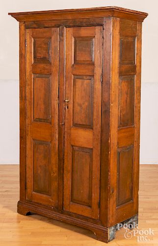 New England or Canadian pine cupboard, 19th c.