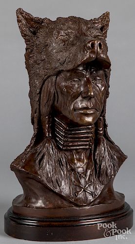 James Gruzalski, American b. 1938, bronze bust
