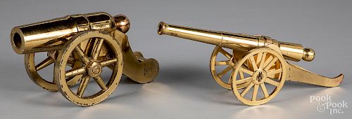 Two brass signal cannons, 20th c.