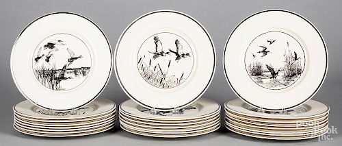 Set of twenty-four Castleton China plates