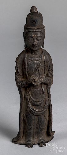 Chinese bronze figure, 12 3/4" h.