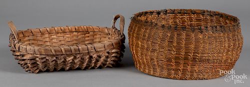 Two Native American baskets