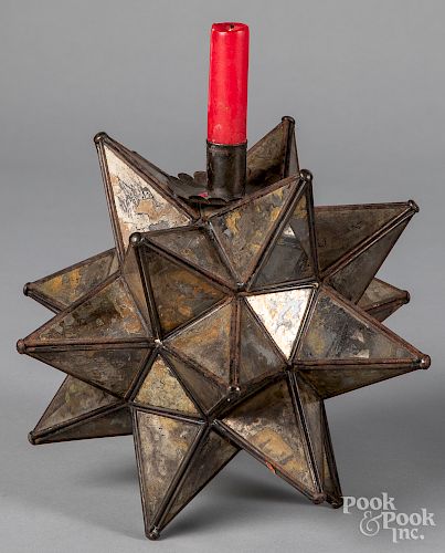Moravian Star candleholder, 8 1/2" h.