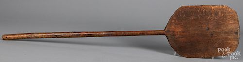 Large oak paddle, 50 1/2" l.
