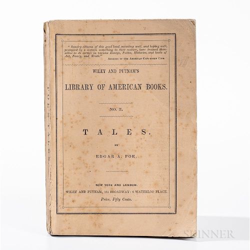 Poe, Edgar Allan (1809-1849) Tales  , First Edition, in Paper Wrappers.