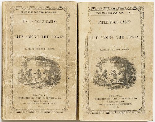 Stowe, Harriet Beecher (1811-1896) Uncle Tom's Cabin, First Edition in Paper Wrappers; A Key to Uncle Tom's Cabin; Autograph Letter S