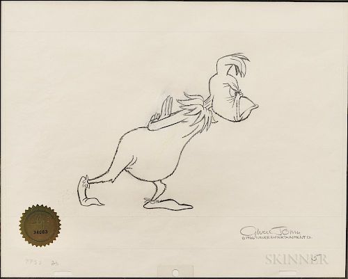 Jones, Chuck (1912-2002) Original Pencil Drawing of the Grinch from How the Grinch Stole Christmas