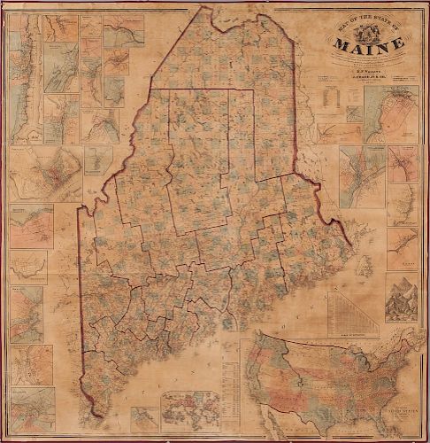 Map of the State of Maine from Surveys Made by H.F. Walling & J. Chace Jr.