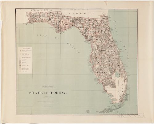 Southern States, Five General Land Office State and Territory Maps.