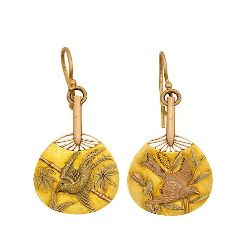 TIFFANY & CO. GOLD JAPANESQUE EARRINGS