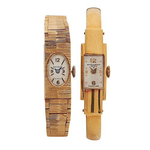 LADY'S YELLOW GOLD DRESS WATCHES