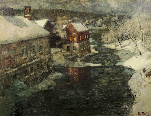SPECTACULAR FRITS THAULOW PAINTING