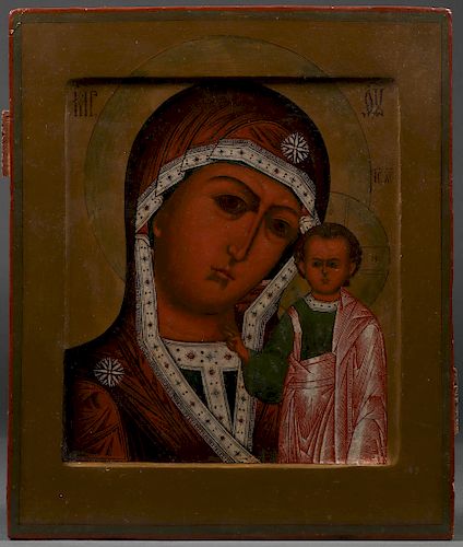RUSSIAN ICON OF THE KAZAN MOTHER OF GOD