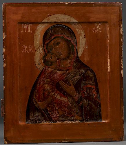 A PAIR OF RUSSIAN ICONS, 19TH CENTURY