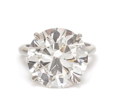 A Platinum and Diamond Solitaire Ring, 5.05 dwts.