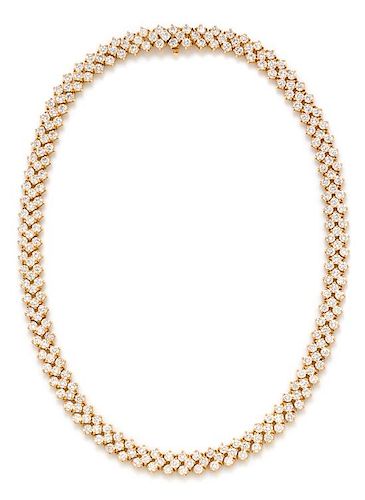 An 18 Karat Yellow Gold and Diamond Necklace, 45.05 dwts.