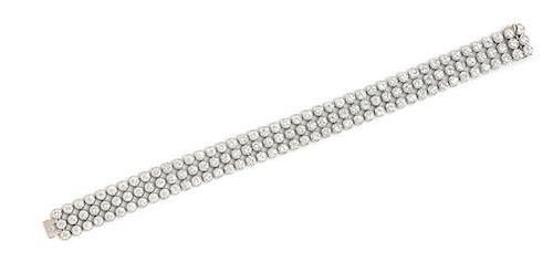 A Platinum and Diamond Bracelet, Harry Winston, 42.65 dwts.