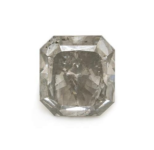 A 2.32 Carat Radiant Cut Fancy Gray Diamond,