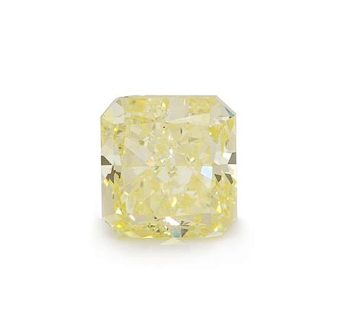 A 2.01 Carat Fancy Intense Radiant Cut Yellow Diamond,