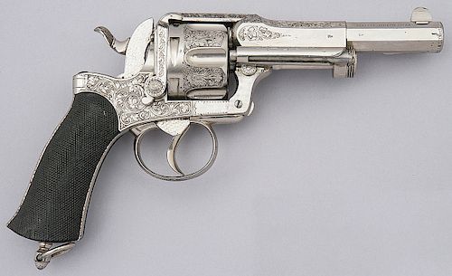 Wonderful Engraved Gastinne-Renette Model 1874-Style Double Action Revolver