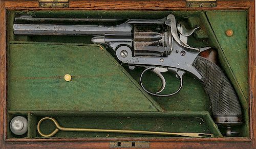 Scarce Cased Tranter Model 1879 Double Action Revolver