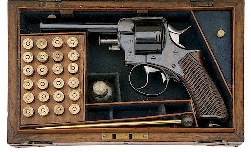 Fine Cased Webley R.I.C. No. 1 Double Action Revolver