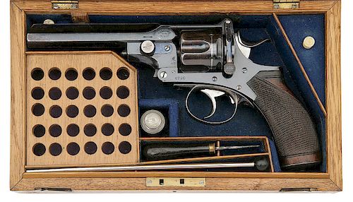 Cased Webley No. 4 Pryse Double Action Revolver