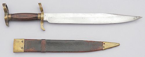 Rare Confederate Bowie Knife Bayonet by T A Potts of New Orleans